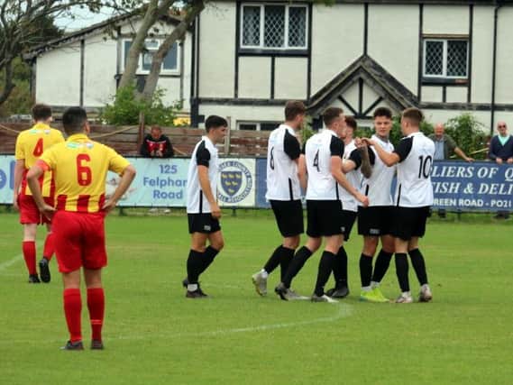 Action and goal celebrations from Pagham's 4-0 win over Lingfield at Nyetimber Lane / Pictures: Roger Smith