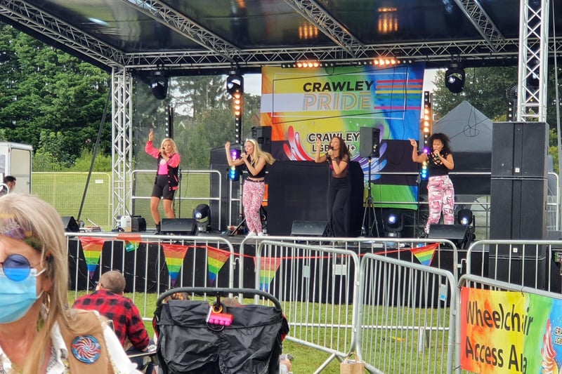 Little Sparks - a Little Mix tribute act - on the main stage