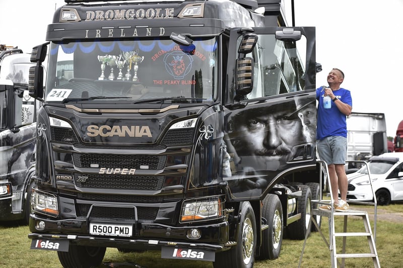 Truckfest 2021 at the East of England Arena.  Paul Drongoole with his truck EMN-210829-170423009
