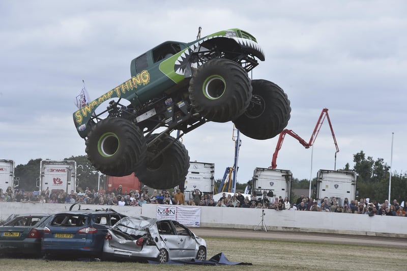 Truckfest 2021 at the East of England Arena.   Swamp Thing monster truck EMN-210829-200240009