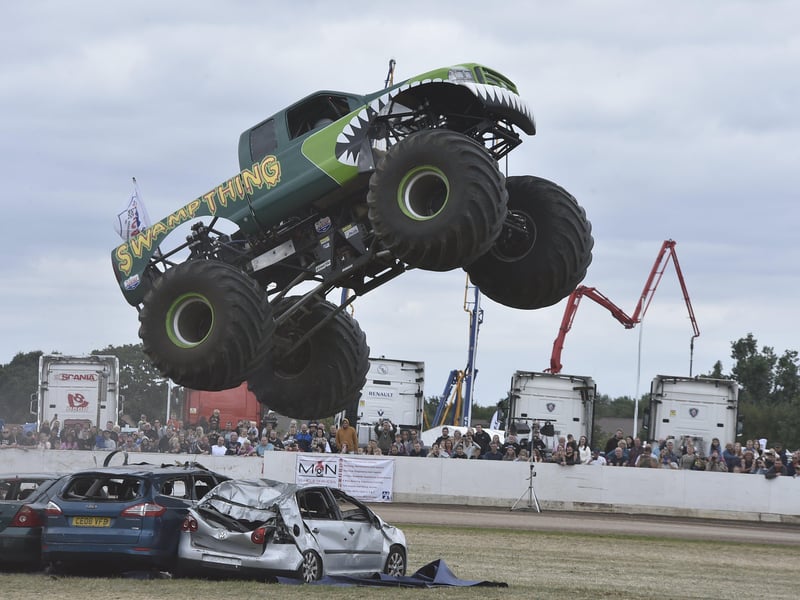 Truckfest 2021 at the East of England Arena. Swamp Thing monster truck EMN-210829-200240009