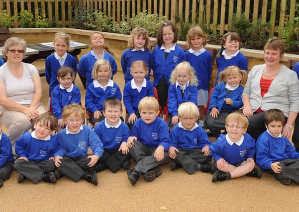 New pupils at St Peter's C Of E Primary School, Ardingly. Picture: Steve Robards.