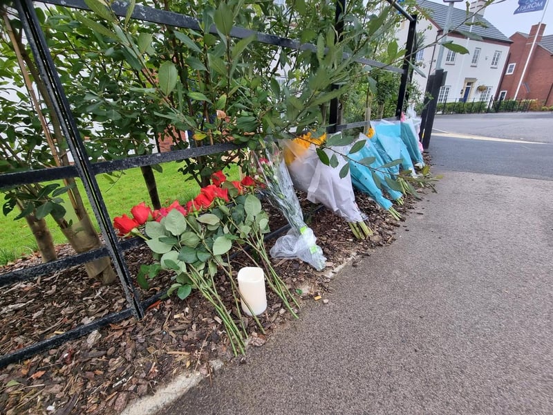 The floral tributes to Maddie Durdant-Hollamby