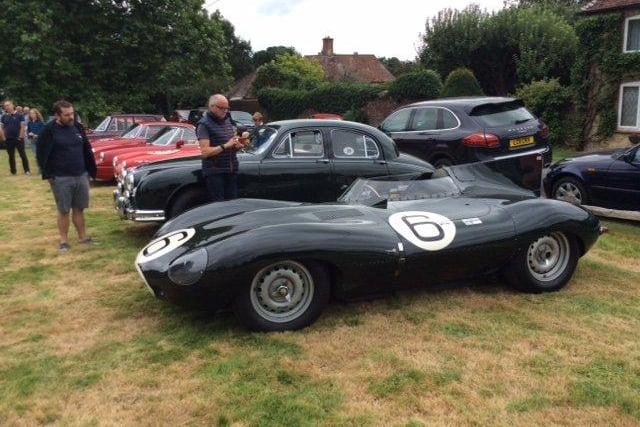 1955 D type Jaguar, winner of Le Mans, driven by Mike Hawthorne.