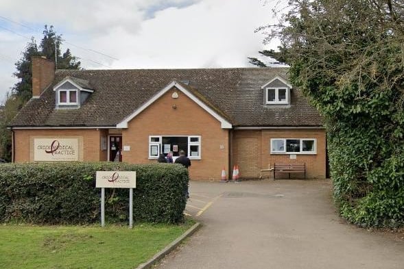 There were 259 survey forms sent out to patients at Crick Medical Practice in Watford Road, Crick. The response rate was 52 per cent. Of these, 67.89 per cent said it was very good and 27.22 per cent said it was fairly good. Photo: Google