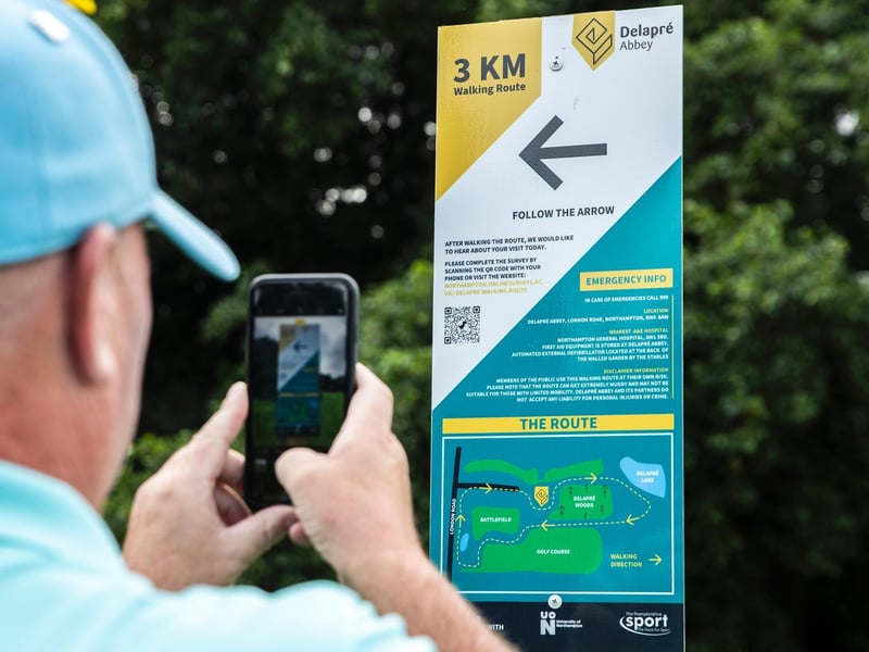 The ribbon-cutting ceremony to open the new scenic signposted walking route at Delapré Park on Sunday, August 29 2021.