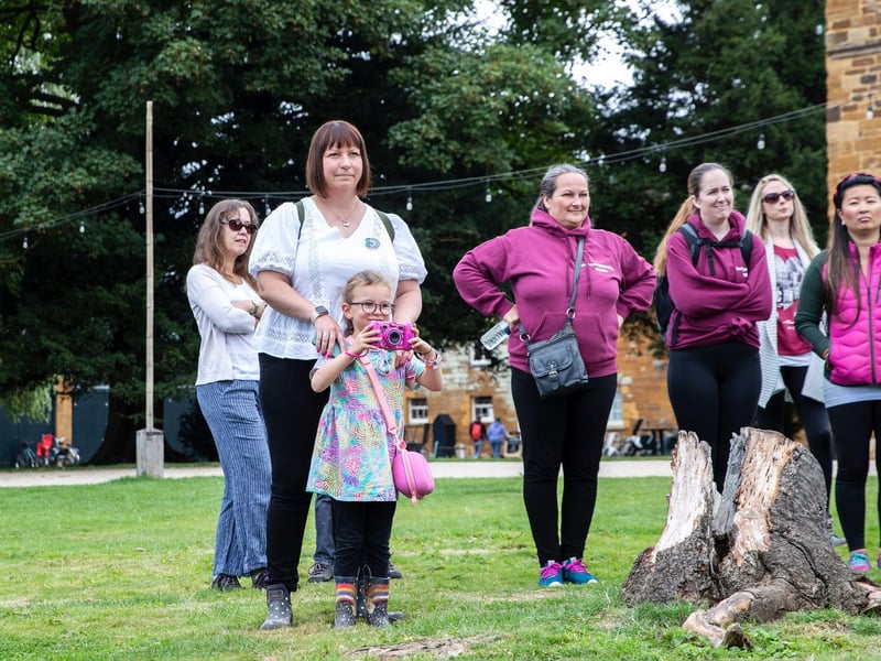 The ribbon-cutting ceremony to open the new scenic signposted walking route at Delapré Park on Sunday, August 29 2021.