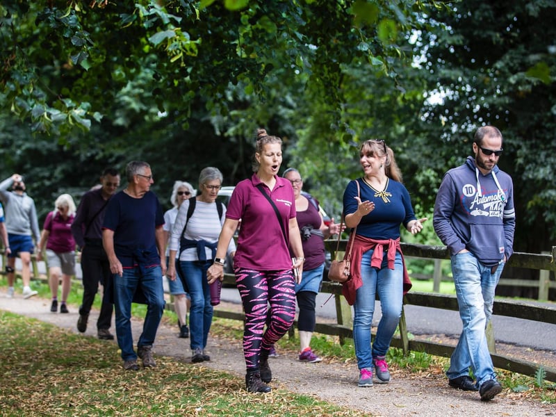 The ribbon-cutting ceremony to open the new scenic signposted walking route at Delapré Park on Sunday, August 29 2021.