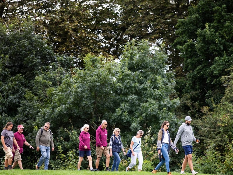 The ribbon-cutting ceremony to open the new scenic signposted walking route at Delapré Park on Sunday, August 29 2021.