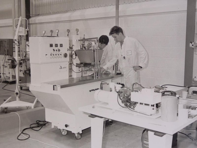 Another image from the archive showing staff at work at Baker Perkins.