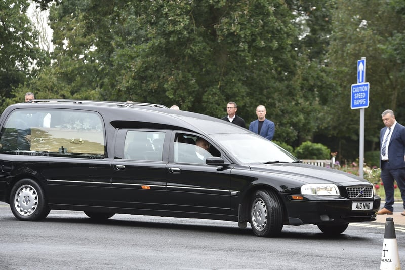 The funeral aof Robbie Cooke at the Crematorium.