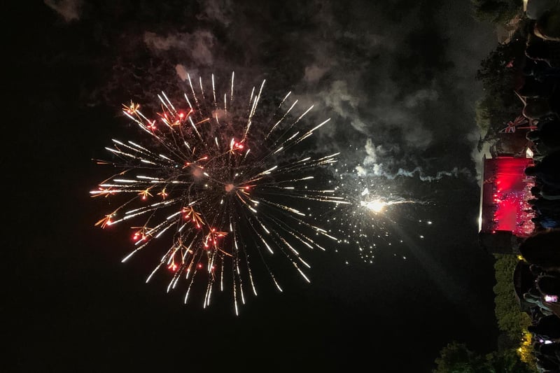 A fireworks display brought a memorable weekend to a close.