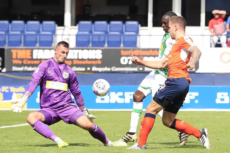 Raced on to Andrew Shinnie’s ball through the middle and held off his man before dinking a shot over Glovers keeper Artur Krysiak for the first of what turned out to be a debut hat-trick in Luton's drubbing of Yeovil.