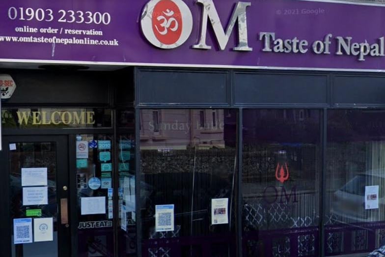 Om Taste of Nepal in Rowlands Road, Worthing has 4.5 out of five stars from 199 reviews on Google. Photo: Google