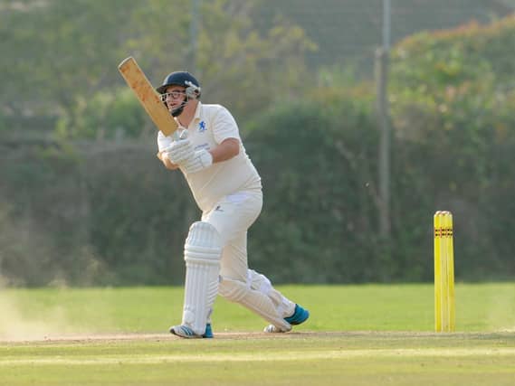 Action from Findon's win at Goring, which means they will play a promotion play-off v Rye for a spot in division two of the Sussex Cricket League / Pictures: Stephen Goodger