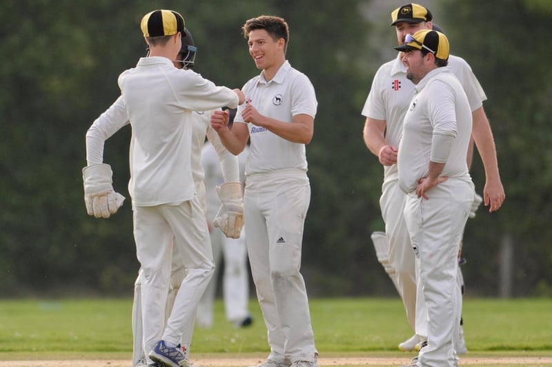 Action from Findon's win at Goring, which means they will play a promotion play-off v Rye for a spot in division two of the Sussex Cricket League / Pictures: Stephen Goodger