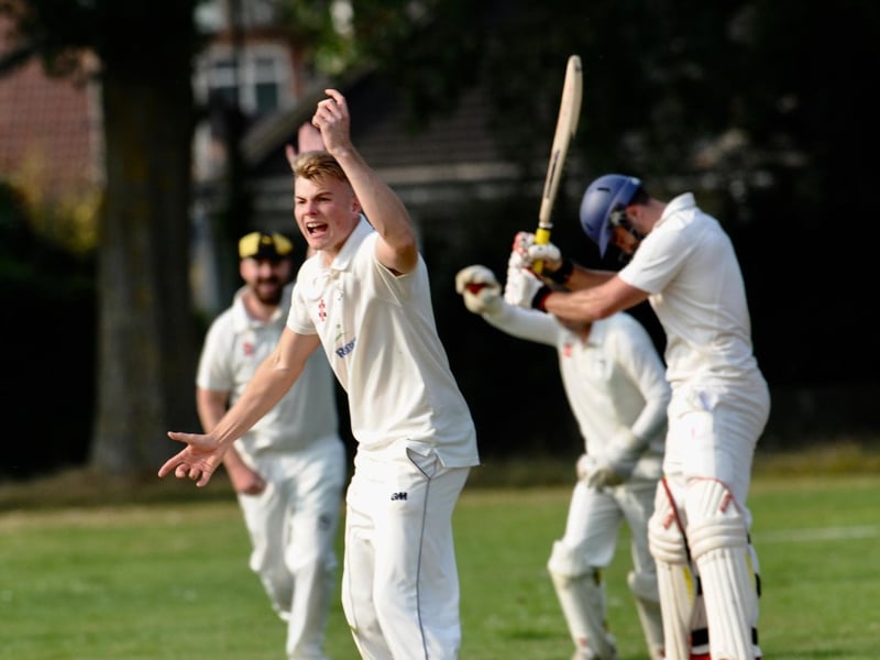 Action from Findon's win at Goring, which means they will play a promotion play-off v Rye for a spot in division two of the Sussex Cricket League / Pictures: Stephen Goodger