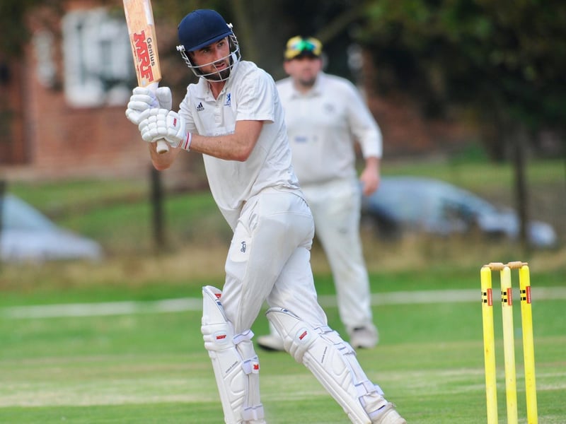 Action from Findon's win at Goring, which means they will play a promotion play-off v Rye for a spot in division two of the Sussex Cricket League / Pictures: Stephen Goodger