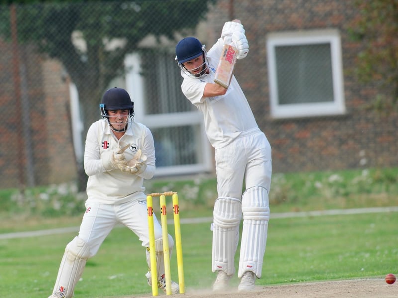 Action from Findon's win at Goring, which means they will play a promotion play-off v Rye for a spot in division two of the Sussex Cricket League / Pictures: Stephen Goodger