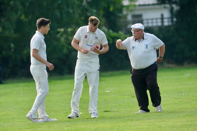 Action from Findon's win at Goring, which means they will play a promotion play-off v Rye for a spot in division two of the Sussex Cricket League / Pictures: Stephen Goodger