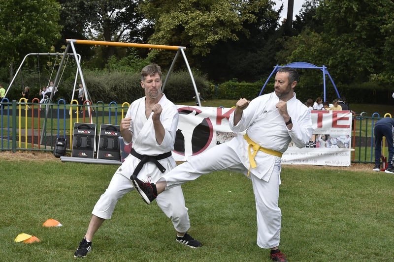 Central Park fun day.  Karate Academy  demo from Stephen Rotondo and Pawel Kutermankiewicz EMN-210409-201459009