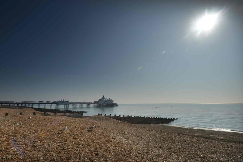 Eastbourne Pier bathed in sunshine