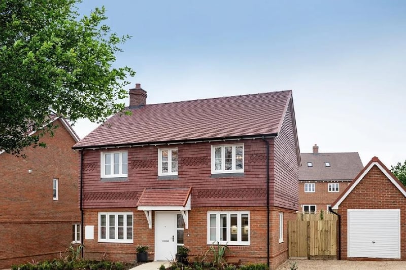 A four bedroom detached house in Linnet Lane, Amberstone, Hailsham is for sale at £475,000. Photo: Zoopla