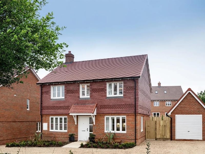A four bedroom detached house in Linnet Lane, Amberstone, Hailsham is for sale at £475,000. Photo: Zoopla
