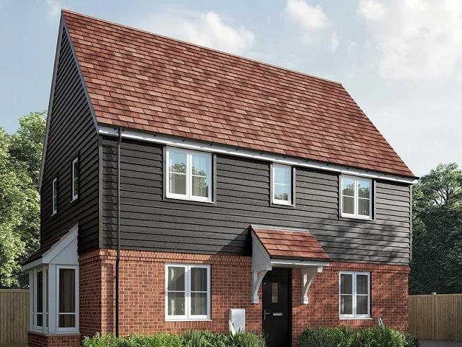 A three bedroom semi-detached house 'The Becket' at Mill Road, Hailsham is for sale at £344,950. Photo: Zoopla