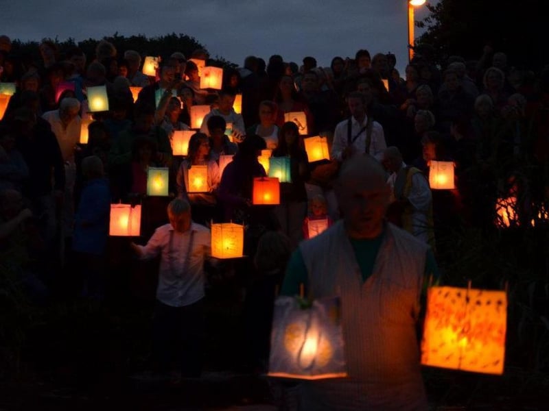 Every year there is a floating lantern ceremony at the Peace Pagoda to commemorate the devastating event at Hiroshima in 1945.