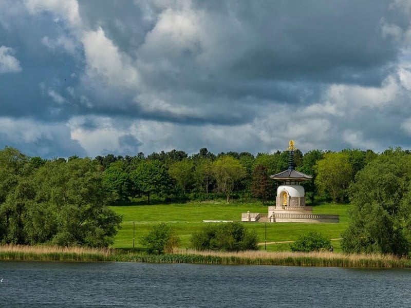A beautiful view of the Peace Pagoda