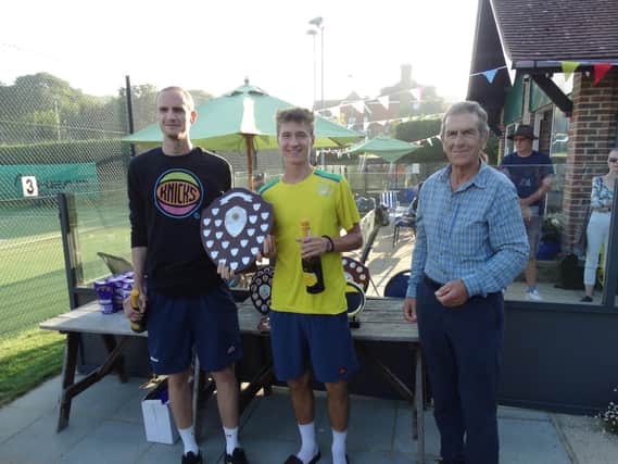 Prizes are presented after Meads LTC's finals