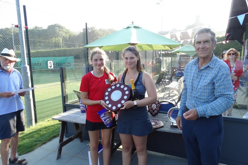 Prizes are presented after Meads LTC's finals