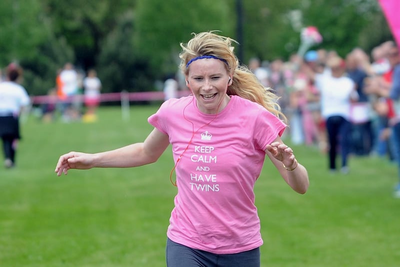One of the many runners at Horsham Race for Life in 2013