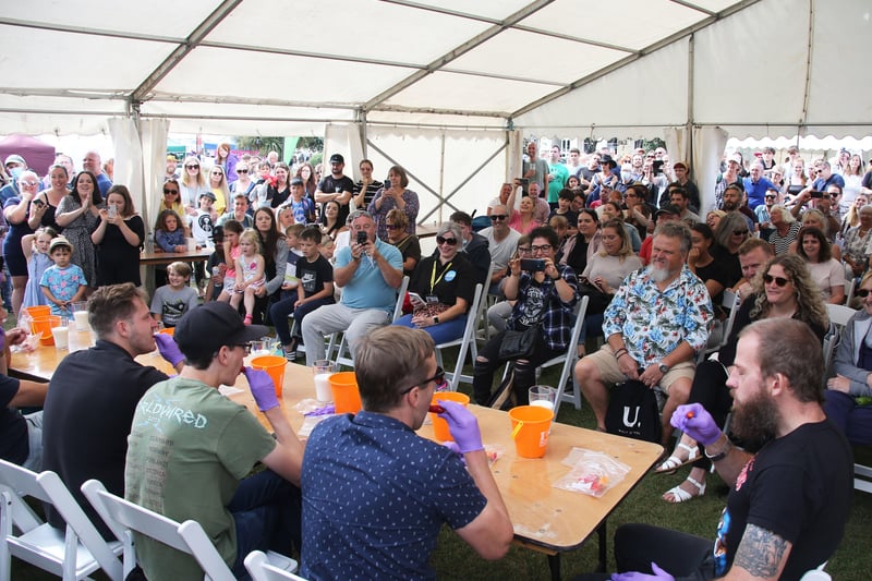 Worthing Food Festival (September 11 2021). Photo by Eddie Mitchell. Chilli competition. SUS-211109-144734001