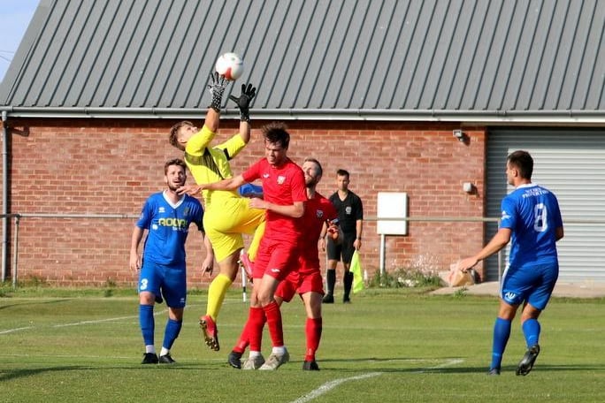 Action from Pagham's 1-0 win at Selsey in the FA Vase / Picture: Roger Smith