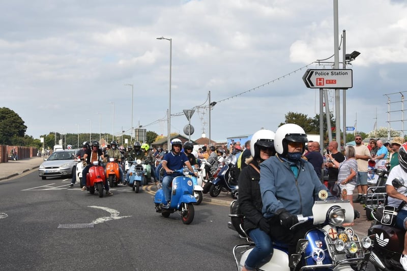 Spectators were treated to  rideoit along the seafront.