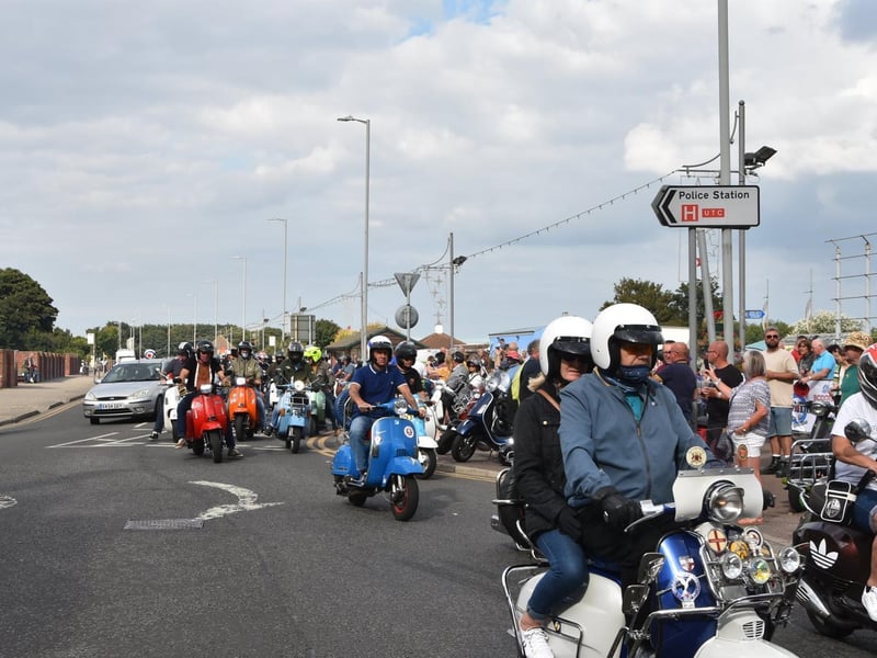 Spectators were treated to rideoit along the seafront.