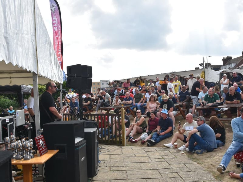 Crowds enjoying the rally.