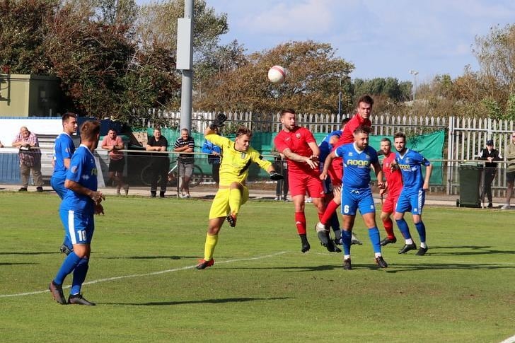 Action from Pagham's 1-0 win at Selsey in the FA Vase / Picture: Roger Smith
