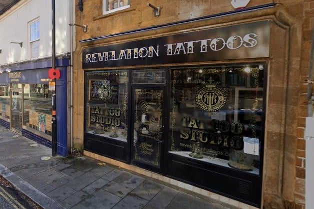 Revelation Tattoos in Derngate has a 4.8 star out of five rating from 41 Google reviews