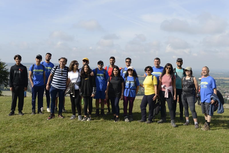 Divyesh Gadhia with friends and family on Coombe Hill