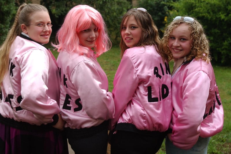 Hereward Community College's performance of Grease pictured are the 'Pink Ladies'.