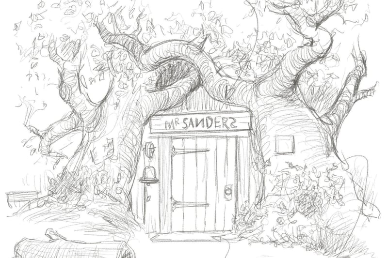 Kim Raymond's drawing has been brought to life with a Winnie the Pooh inspired house in Ashdown Forest, the original Hundred Acre Wood.