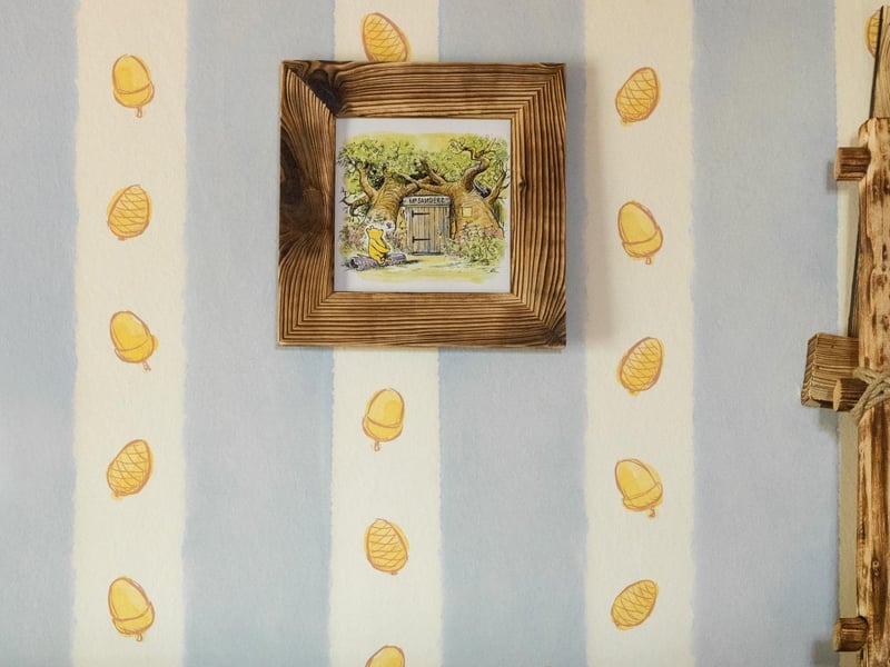 The wallpaper and images interiors have all be designed by Disney-appointed Winnie the Pooh illustrator, Kim Raymond, who curated Airbnb. Picture by Henry Woide