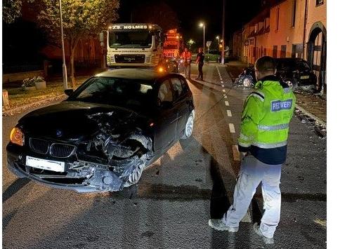 The aftermath of the collision in Eye. Picture by Dale McKean.