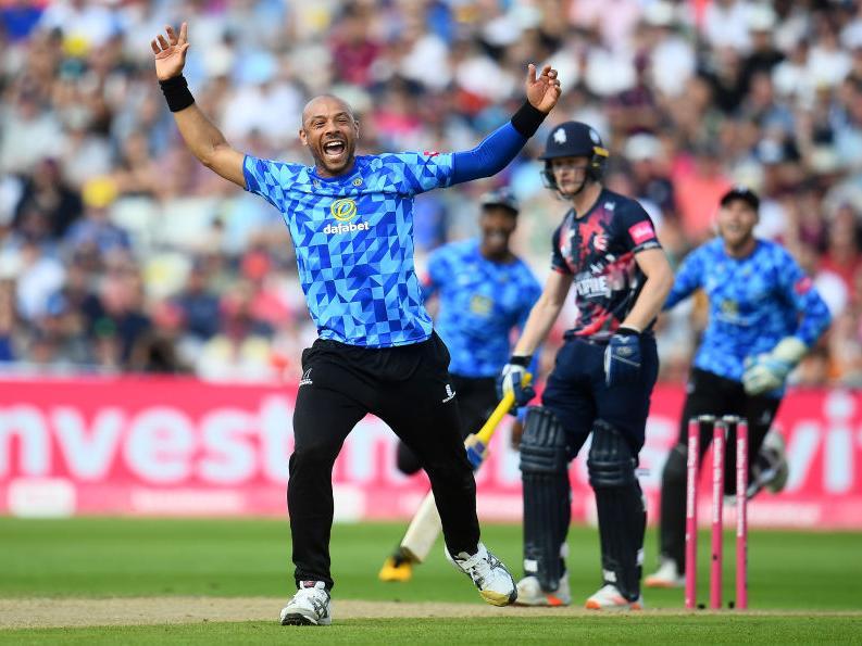 Action from Kent's innings against Sussex Sharks in the Vitality Blast semi-final at Edgbaston / Pictures: Getty