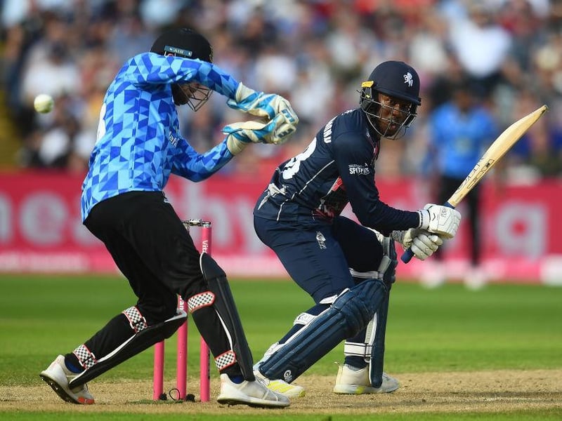 Action from Kent's innings against Sussex Sharks in the Vitality Blast semi-final at Edgbaston / Pictures: Getty