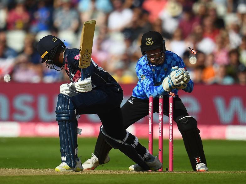Action from Kent's innings against Sussex Sharks in the Vitality Blast semi-final at Edgbaston / Pictures: Getty