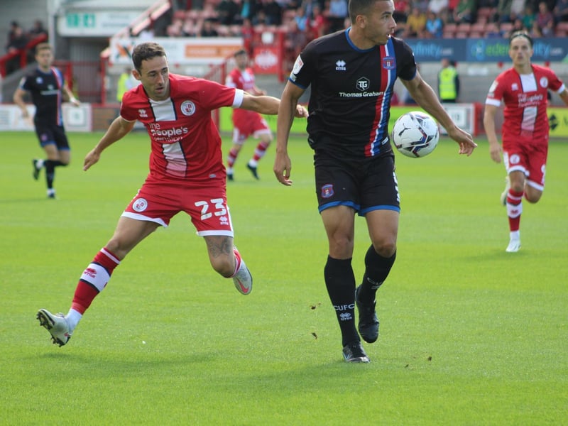 Early booking didn't do him any favours and was subbed at Halftime